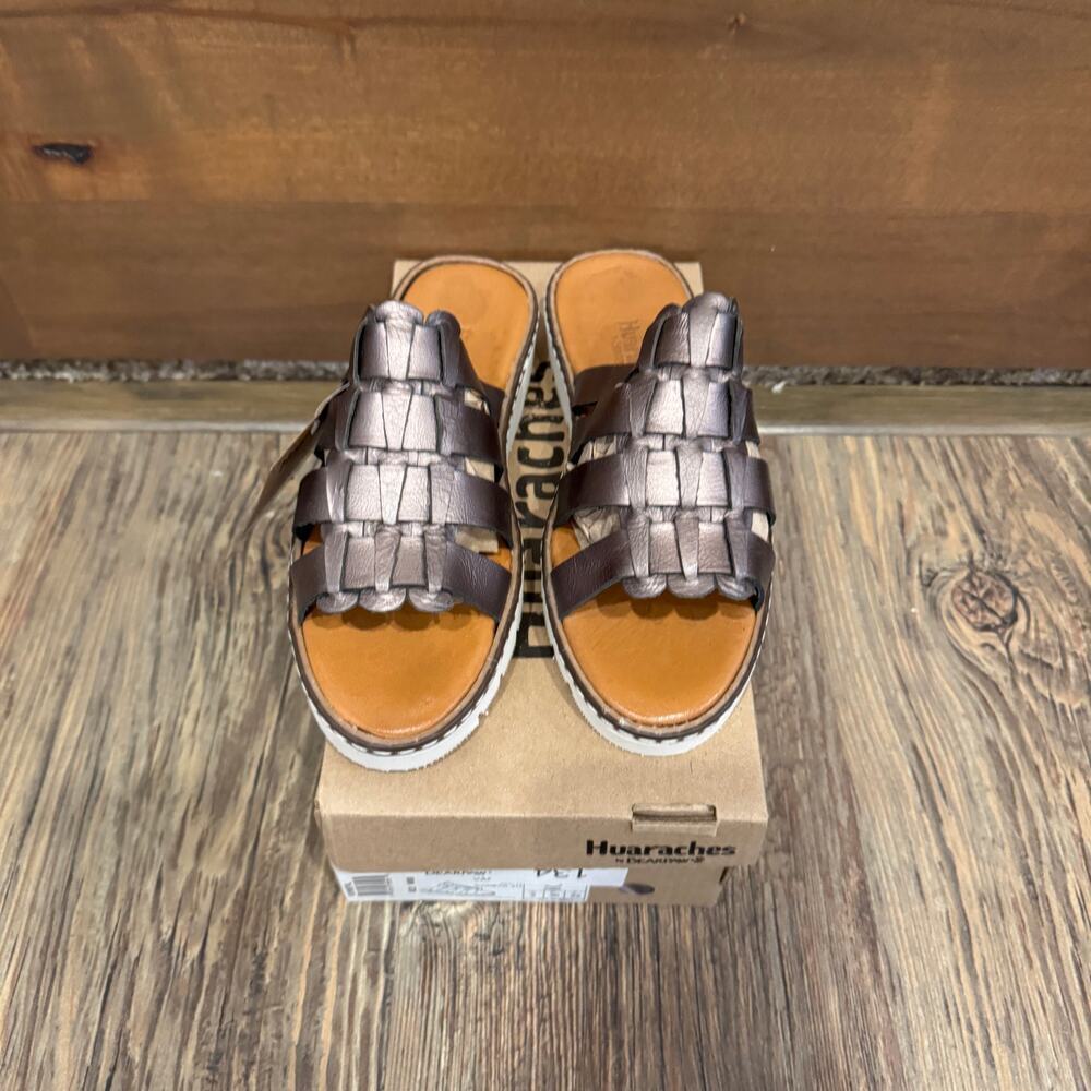 Bearpaw Huaraches Vanessa sandals size 5,EU 36 Gunmetal